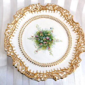 Hammersley Decorative Plate with Gold Trim # 25997
